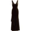 Adrianna Papell Womens Velvet Flounce Hem Gown(Beyond Moss)