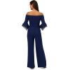 Adrianna Papell womens Organza Crepe Jumpsuit(Navy Sateen)