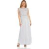 Adrianna Papell Womens Beaded Blouson Gown(Serenity)