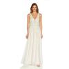 Adrianna Papell Womens Beaded Chiffon Gown(Ivory)