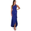 Adrianna Papell Women’s Beaded Knit Crepe Gown(Royal Sapphire)