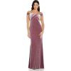Adrianna Papell Womens Stretch Velvet Dress(Antique Rose)