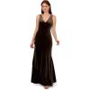 Adrianna Papell Womens Velvet Flounce Hem Gown(Beyond Moss)
