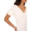 Adrianna Papell, Knit Crepe Short Dress, Ivory, 10(Ivory)