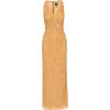 Adrianna Papell Womens Bead Halter Column Dress(Golden Ray)