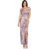 Adrianna Papell Women’s Matelasse Column Gown(Lilac Snow)