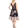 Adrianna Papell Women’s Short Jacquard Dress(Navy/Blush)