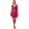 Adrianna Papell Womens Floral Sequin Short Dress(Bright Rose)
