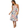 Adrianna Papell Women’s Print Soutache Midi Dress(Alabaster Multi)