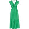 Adrianna Papell Womens Ruffle Front Maxi Dress(Green)