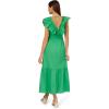 Adrianna Papell Womens Ruffle Front Maxi Dress(Green)