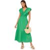 Adrianna Papell Womens Ruffle Front Maxi Dress(Green)