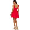 Adrianna Papell Womens Square Neck Bubble Dress(Scarlet)