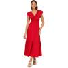 Adrianna Papell Womens Ruffle Front Maxi Dress(Scarlet)