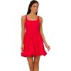 Adrianna Papell Womens Square Neck Bubble Dress(Scarlet)
