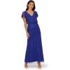 Adrianna Papell Bead Blouson Long Dress, Rose Gold(Dark Blue Violet)