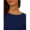 Adrianna Papell Knit Crepe Tiered Sleeve Dress, Navy Sateen,(Navy Sateen)