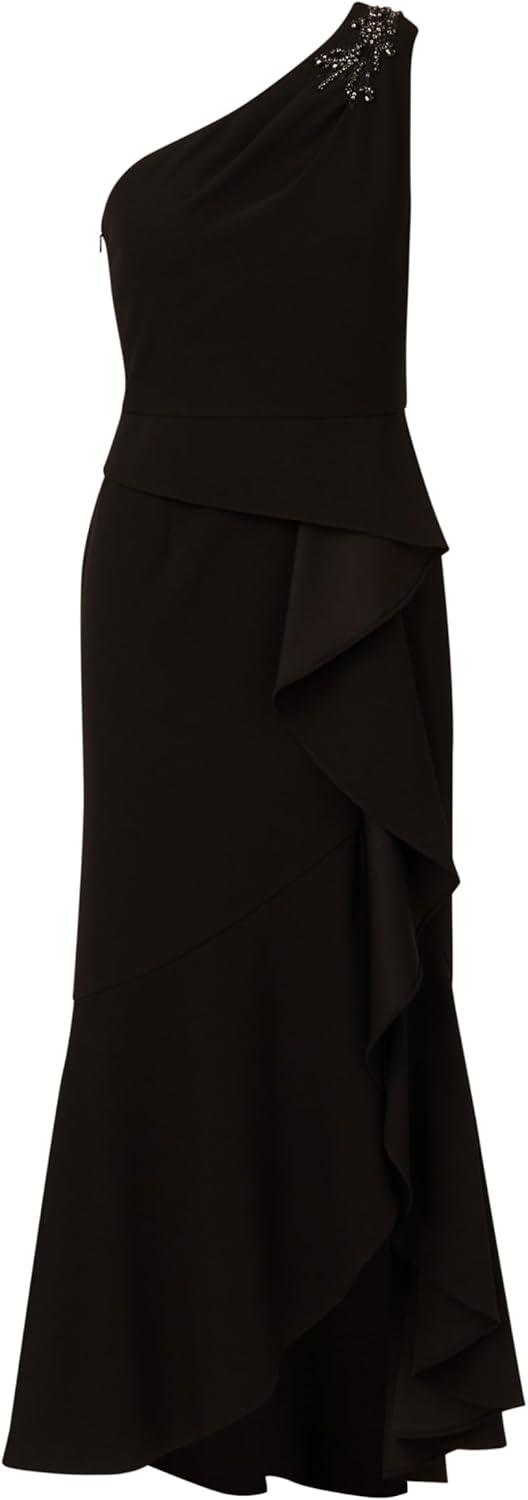 image:imageAdrianna Papell Womens Beaded Knit Crepe GownBlack