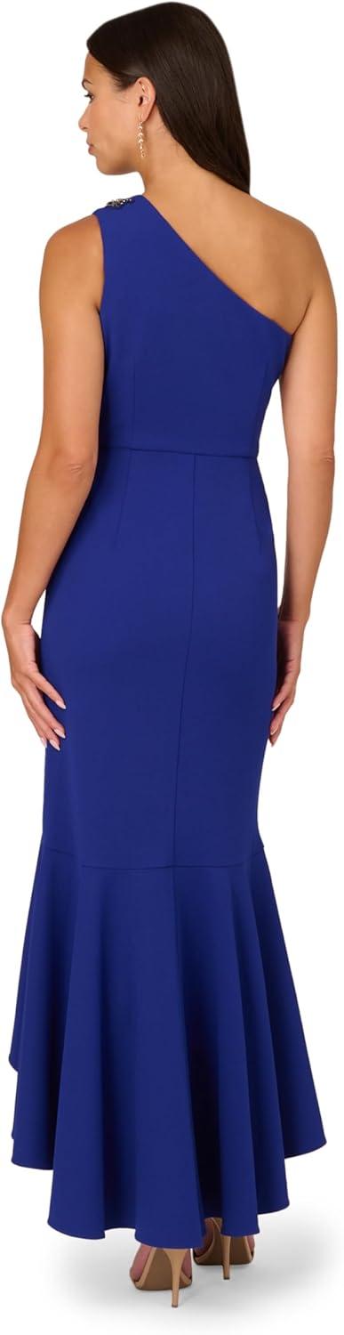 image:imageAdrianna Papell Womens Beaded Knit Crepe GownRoyal Sapphire