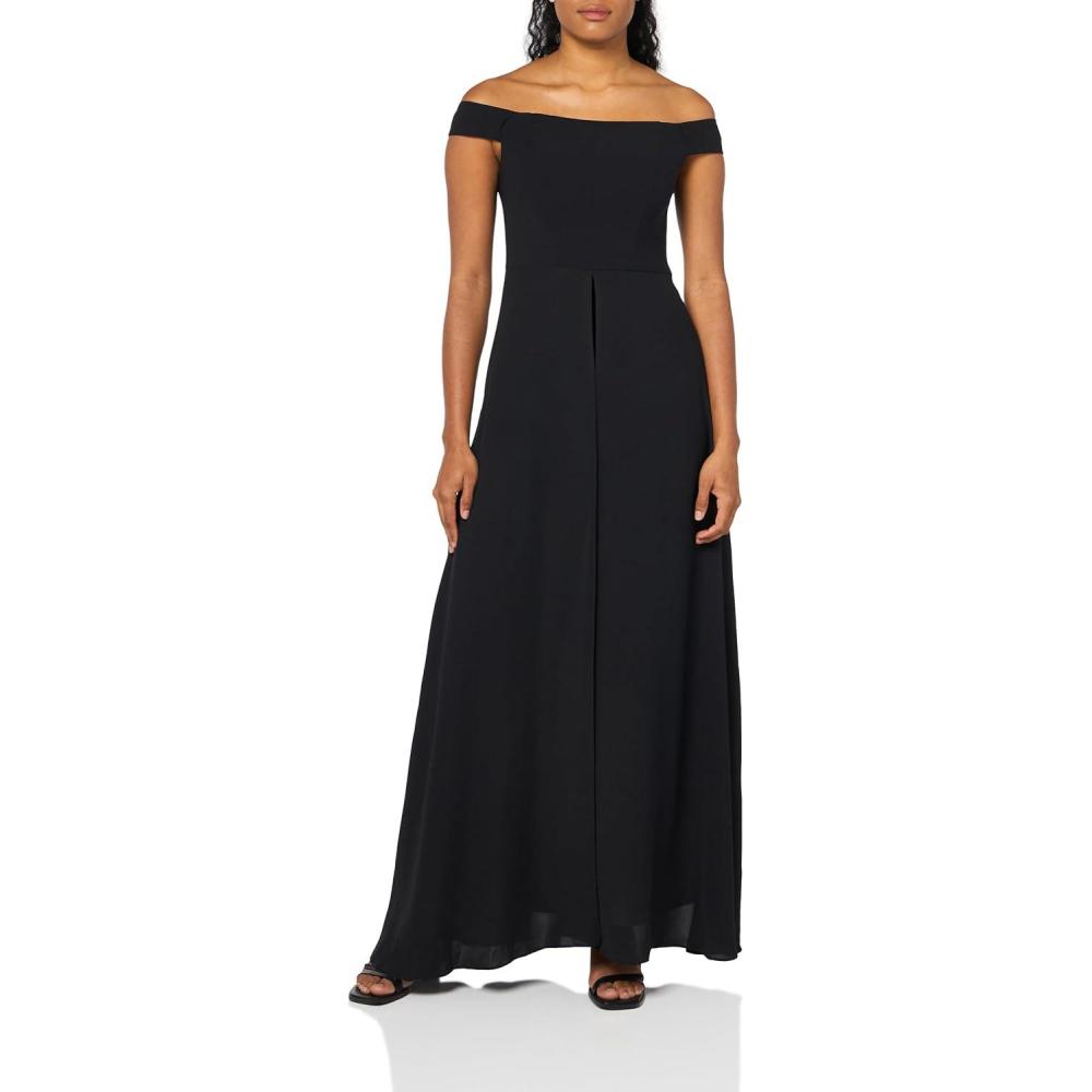 image:imageAdrianna Papell womens Crepe Overlay JumpsuitBlackIvory