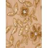 Adrianna Papell Womens Bead Long Dress with Godets(Champagne Gold)
