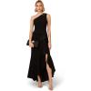 Adrianna Papell Womens Beaded Knit Crepe Gown(Black)