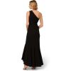 Adrianna Papell Womens Beaded Knit Crepe Gown(Black)