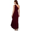 Adrianna Papell Womens Beaded Knit Crepe Gown(Blackened Red)
