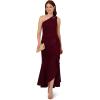 Adrianna Papell Womens Beaded Knit Crepe Gown(Blackened Red)