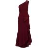 Adrianna Papell Womens Beaded Knit Crepe Gown(Blackened Red)