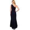 Adrianna Papell Womens Beaded Knit Crepe Gown(Midnight)