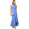Adrianna Papell Womens Beaded Knit Crepe Gown(Precious Peri)