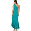 Adrianna Papell Womens Beaded Knit Crepe Gown(Teal Lagoon)