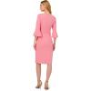 Adrianna Papell Womens Bell Sleeve Tie Front Dress(Faded Rose)