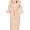 Adrianna Papell Womens Bell Sleeve Tie Front Dress(Joyful Blush)