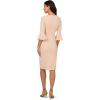 Adrianna Papell Womens Bell Sleeve Tie Front Dress(Joyful Blush)