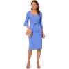Adrianna Papell Womens Bell Sleeve Tie Front Dress(Precious Peri)