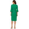 Adrianna Papell Womens Bell Sleeve Tie Front Dress(Vivid Green)