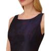 Adrianna Papell Womens Border Jacquard Dress(Navy/Pink Multi)