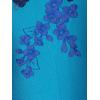 Adrianna Papell Womens Border Jacquard Dress(Teal Multi)