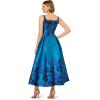 Adrianna Papell Womens Border Jacquard Dress(Teal Multi)