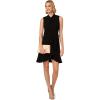 Adrianna Papell Womens Chiffon Short Dress(Black)
