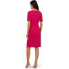 Adrianna Papell Womens Draped Knit Crepe Dress(Brilliant Rose)