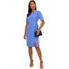 Adrianna Papell Womens Draped Knit Crepe Dress(Precious Peri)