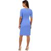 Adrianna Papell Womens Draped Knit Crepe Dress(Precious Peri)