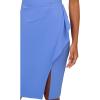 Adrianna Papell Womens Draped Knit Crepe Dress(Precious Periwinkle)