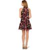 Adrianna Papell Womens Embroidered Short Dress(Pink Multi)