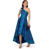 Adrianna Papell Womens Floral Jacquard High Low Dress(Teal/Blue)
