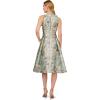 Adrianna Papell Womens Halter Jacquard Dress(Mint Multi)