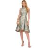 Adrianna Papell Womens Halter Jacquard Dress(Mint Multi)